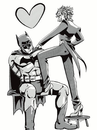 "batjokes fanart" || two character full body rendered illustration, $60 USD