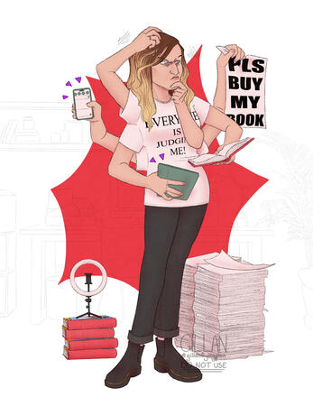 "Ali Bryan for Writer's Guild of Alberta" || official full illustration, $150 USD