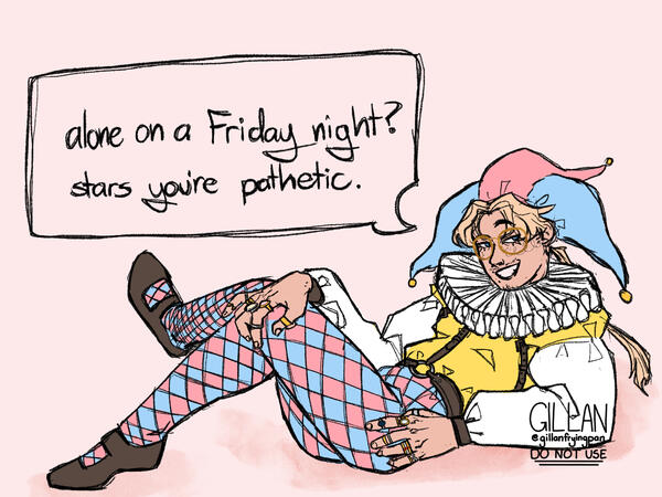 "birthday art" || full body coloured illustration, $20 USD